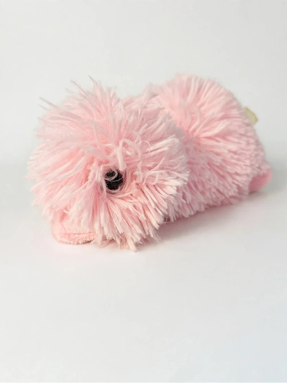 Dan Dee Pink Shaggy Plush - Long Hair Goose Gosling Sparkle Glitter Eyes - 7